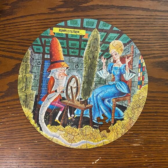 Vintage HG Toys Puzzle Rumpelstiltskin COMPLETE Fantasy Myth Circle Round - Picture 1 of 9